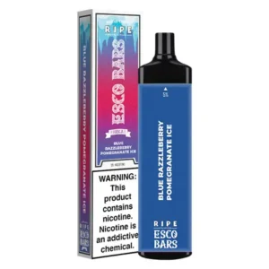 blue razzzleberry pomegranate punch esco bars ripe x mega-disposable vape pen