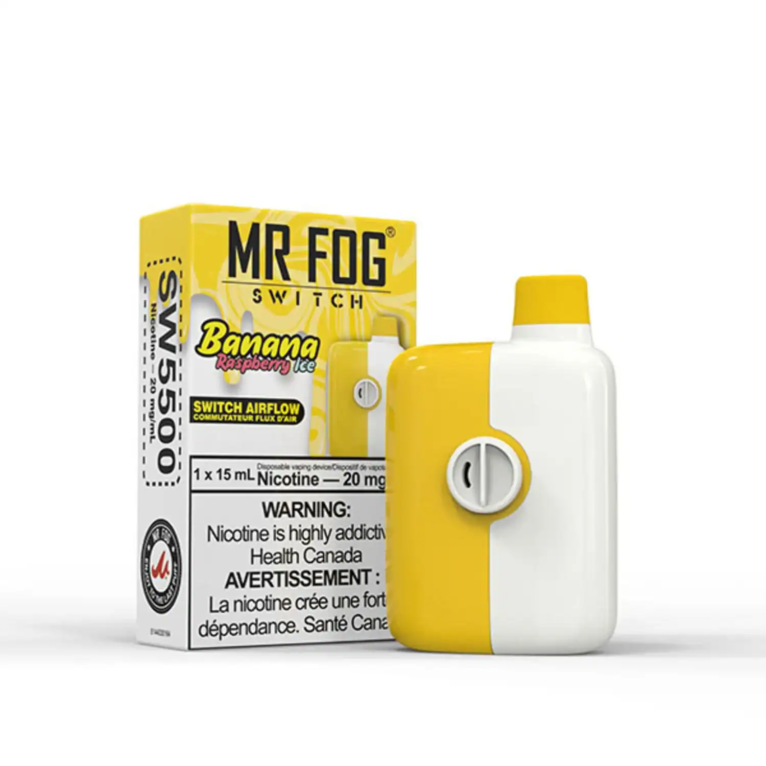 Mr. Fog Switch Disposable Vape 5500Puffs 5 mr fog banana raspberry