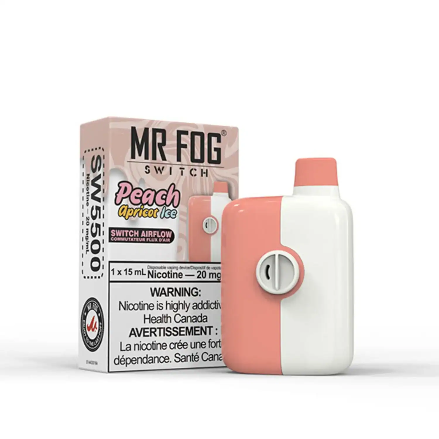 Mr. Fog Switch Disposable Vape 5500Puffs 4 MR FOG switch peach apricot